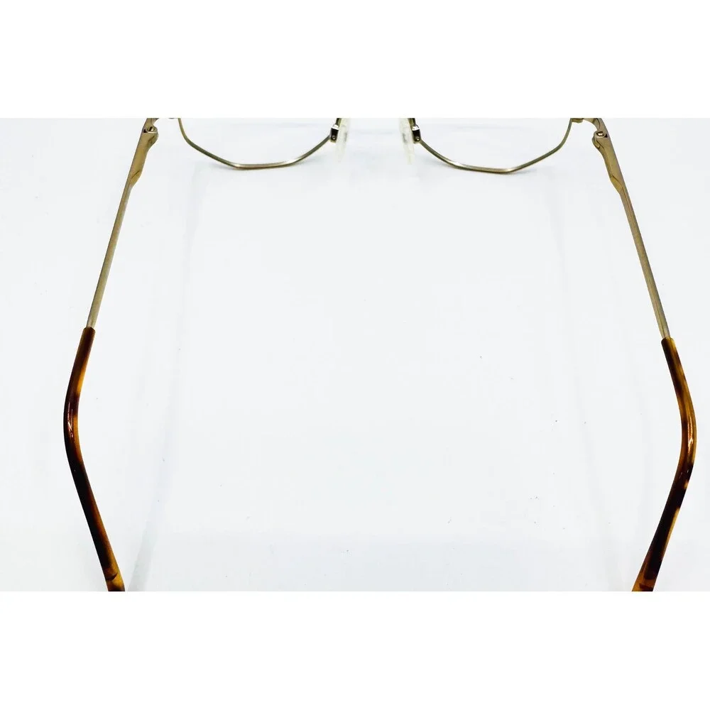 Celebrity Eyeglass Frames Unisex Amber Gold Tortoise Oval Italy 45-19-125